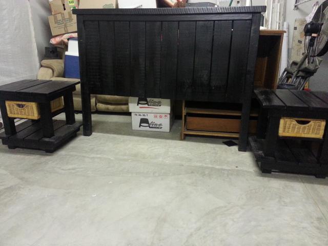 Headboard with Pedestals for sale